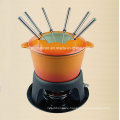 European Popular Cast Iron Cookware Fondue Set